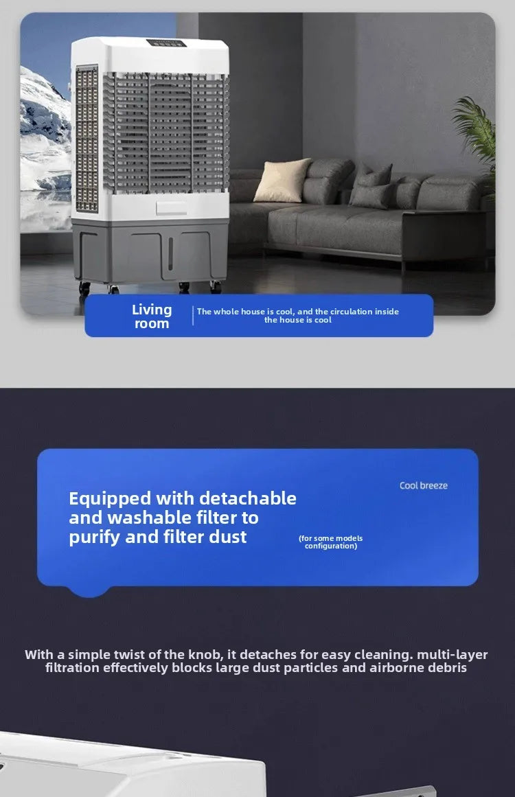 Ventilateur Chigo avec compartiment à glace : refroidissement puissant pour les chaudes journées d'été