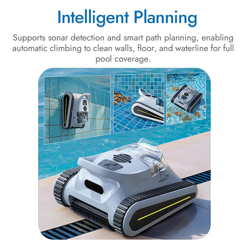 Robot nettoyeur de piscine automatique sans fil, système de filtration robotisé de haute qualité en stock dans l'UE pour piscines