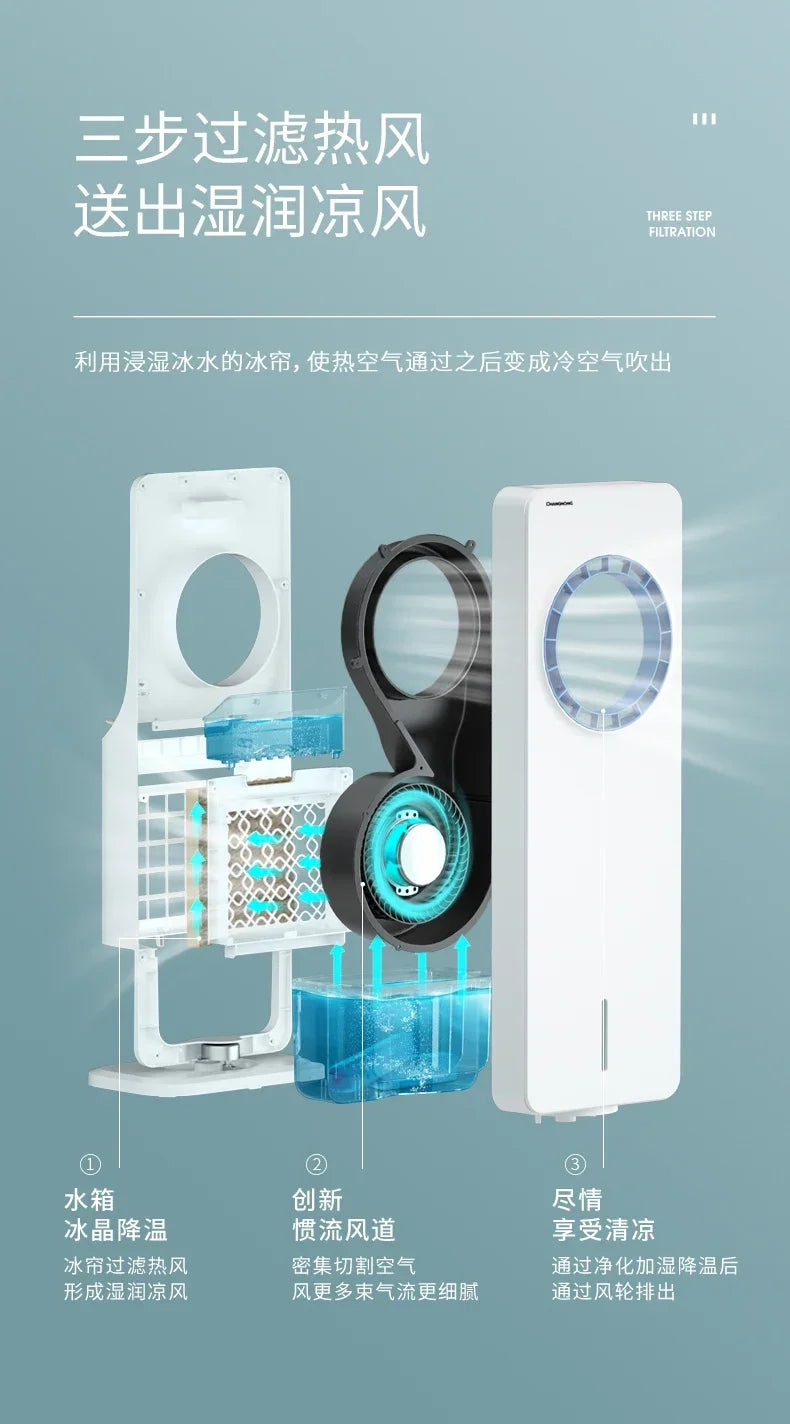 Climatiseur mobile HAOYUNMA 65 W, télécommande, minuterie 7,5h, 220 V, certifié CE