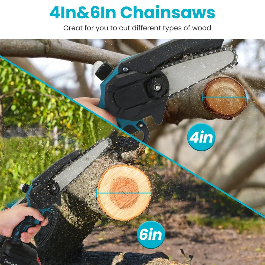 « Sécateur à perche métallique 4 en 1 avec 7 angles de tête réglables pour la taille des arbres et une utilisation sans fil »
