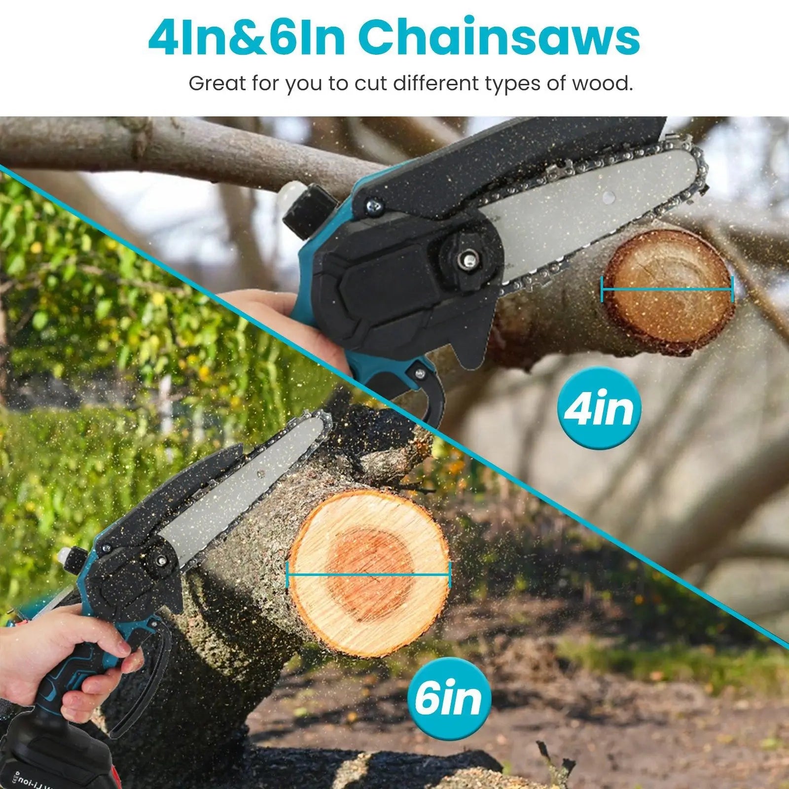 « Sécateur à perche métallique 4 en 1 avec 7 angles de tête réglables pour la taille des arbres et une utilisation sans fil »