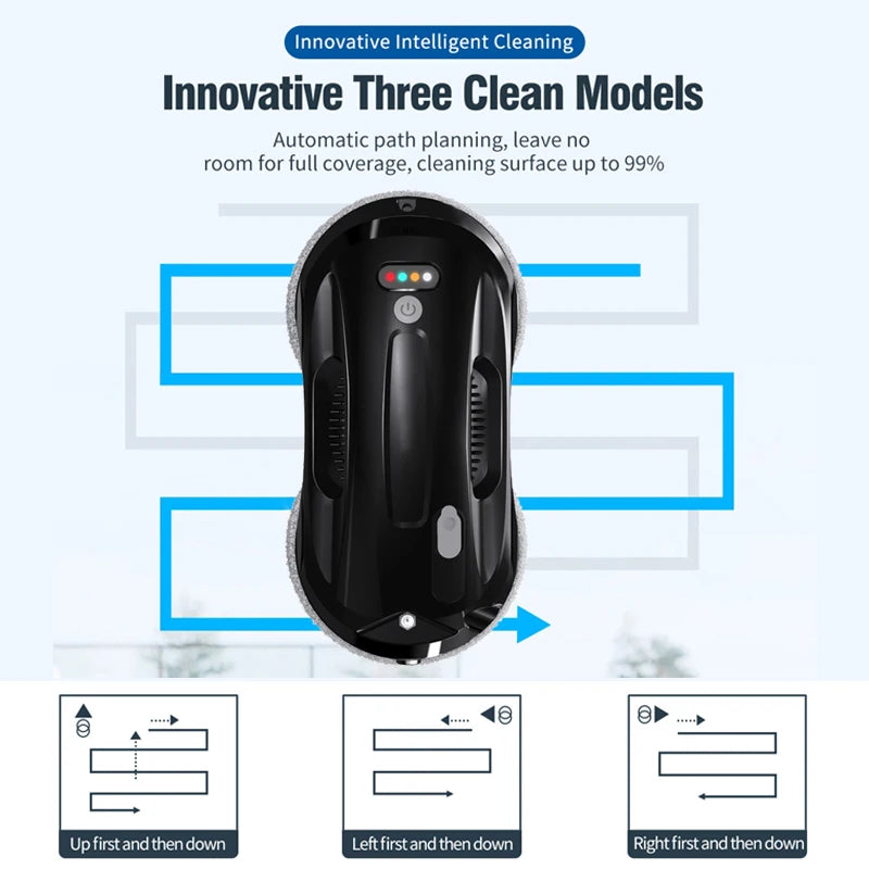 Robot nettoyeur de vitres Purerobo W-R4S : aspirateur robot ultra-fin à haute puissance d'aspiration pour le nettoyage des vitres de la maison