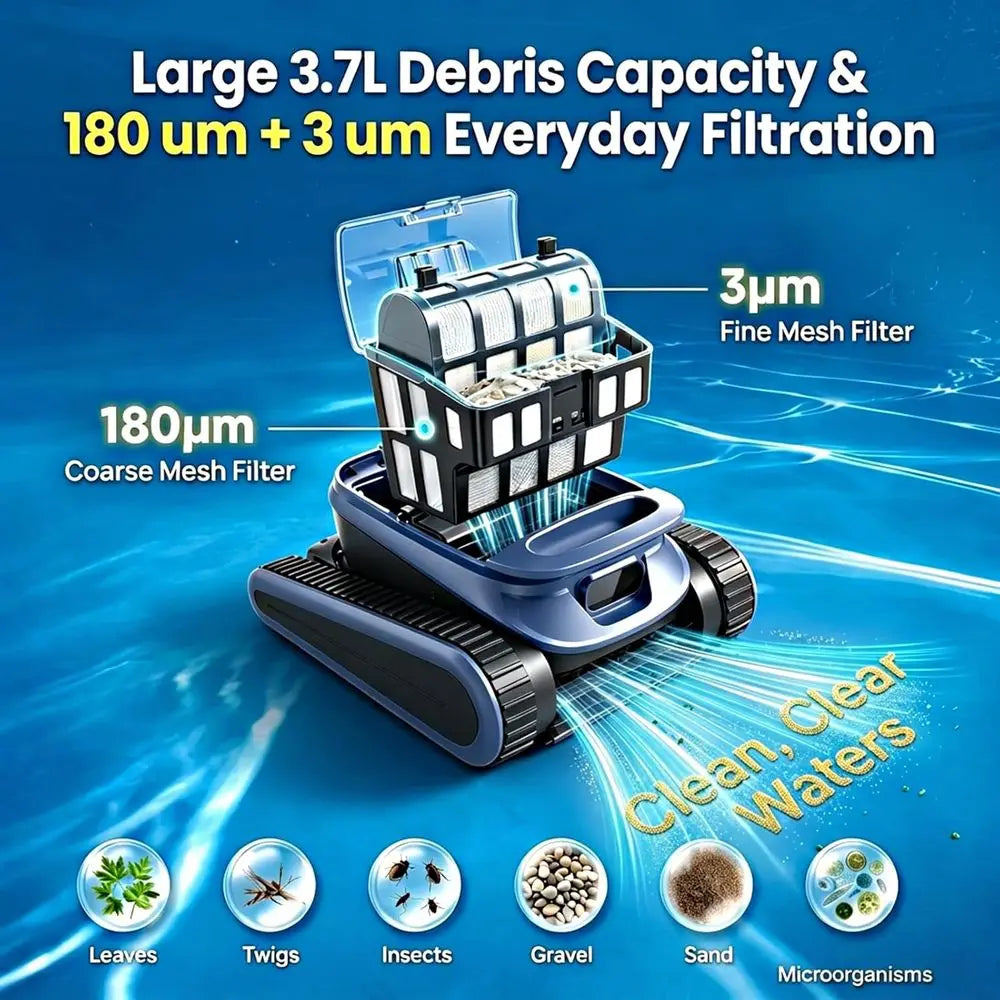 Robot aspirateur de piscine rechargeable