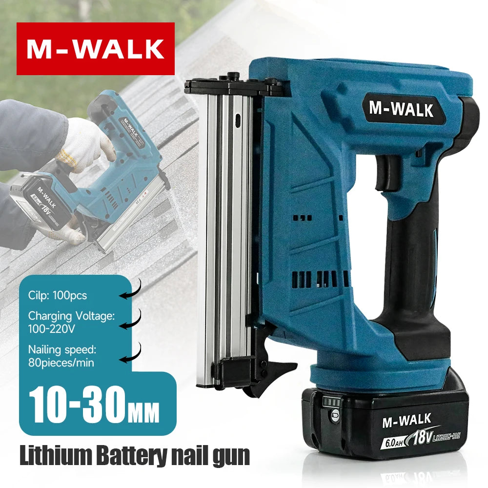 Cloueuse Électrique F30G Sans Balais | Agrafeuse Portable Compatible Makita 18 V pour Bois et Mobilier