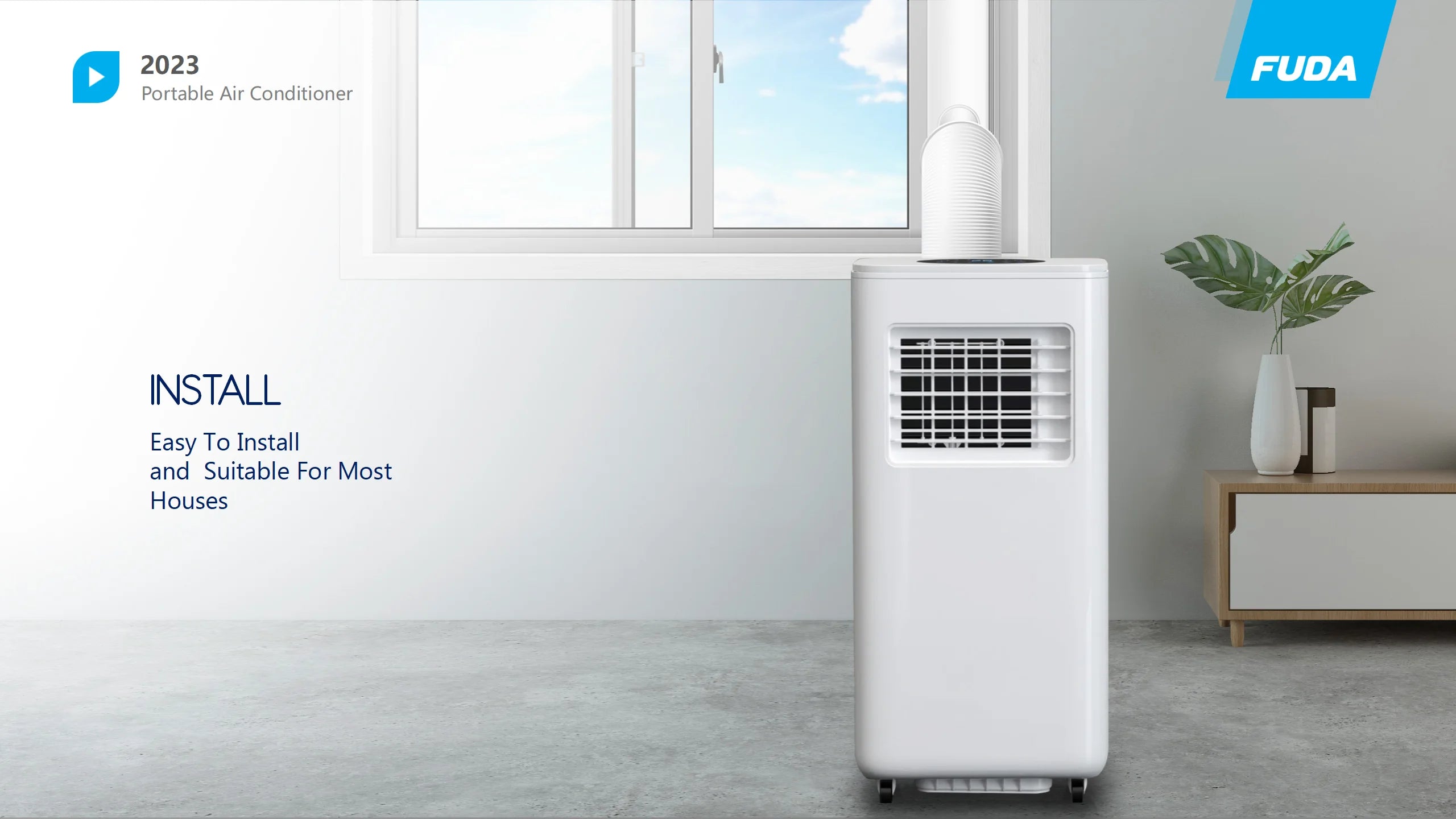 Climatiseur portable, ventilateur de refroidissement 9000 BTU, petit format, de qualité, intelligent, pour la maison.