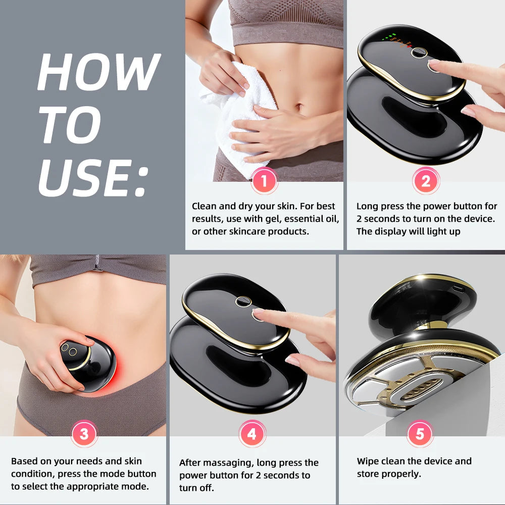 Masseur Anti-Cellulite Électrique 4 Modes | Appareil de Remodelage Corporel et Raffermissement de la Peau