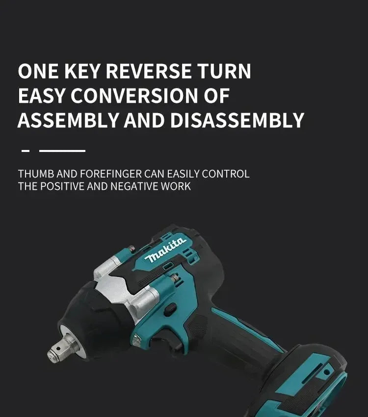 Clé à chocs électrique sans fil Makita Brushless DTW700, outil électrique compatible avec les batteries 18 V, pour la réparation automobile
