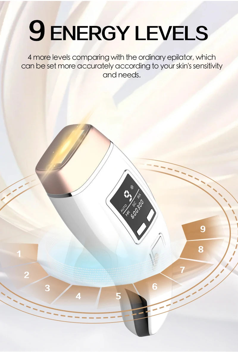 Épilateur laser/IPL Vancostar, 999 900 flashs, épilation/rajeunissement/acné 3 en 1, refroidissement, CE/FCC