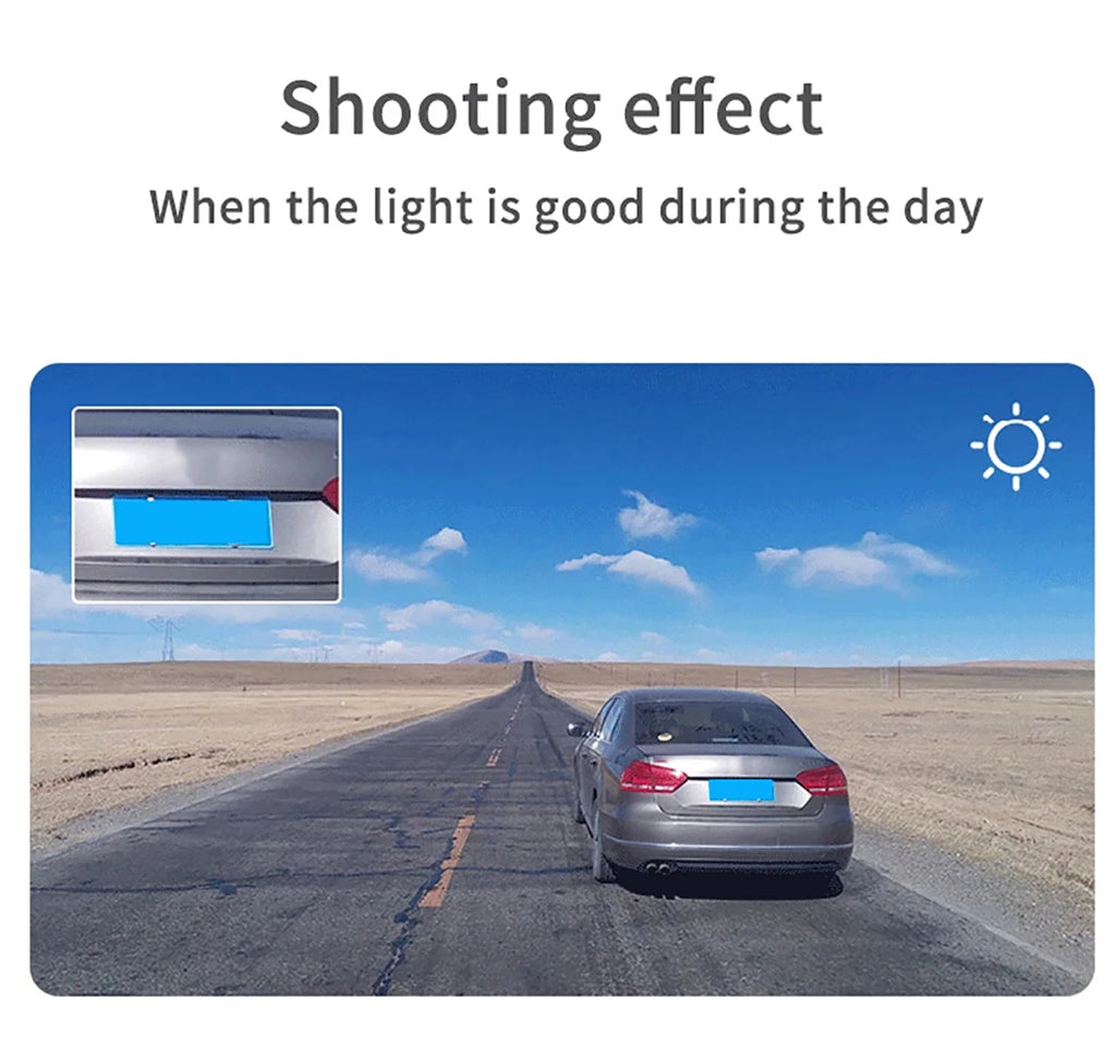 Caméra embarquée pour voiture 1080p avec enregistreur vidéo DVR, double caméra avant et intérieure, enregistrement en boucle et surveillance WiFi.