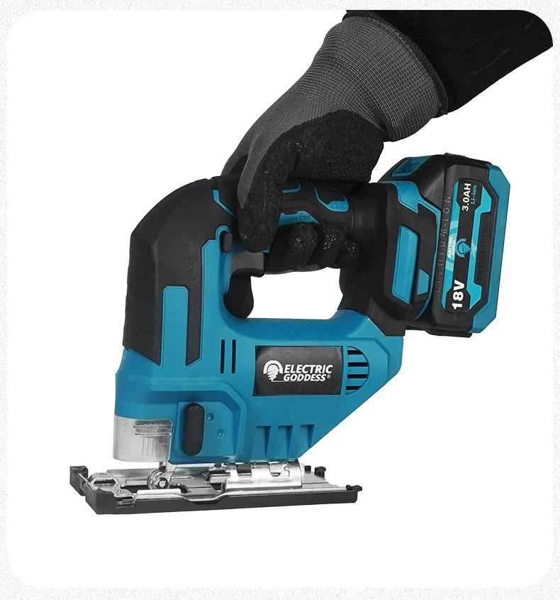 Scie sauteuse sans fil Electric Goddess, 18 V, 750 W, coupe bois/métal/PVC, 800-3500 tr/min