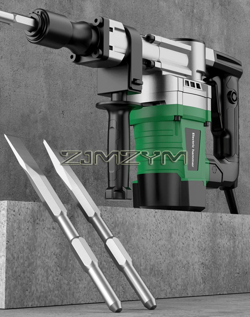 Marteau de démolition électrique industriel 110 V/220 V, disjoncteur électrique haute puissance pour la démolition de murs en béton et le rainurage