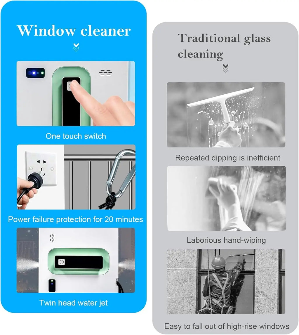 Robot aspirateur de vitres amélioré 2026 avec aspirateur intelligent automatique double bidirectionnel ultra-mince de 5600 Pa, pour carrelage/classe