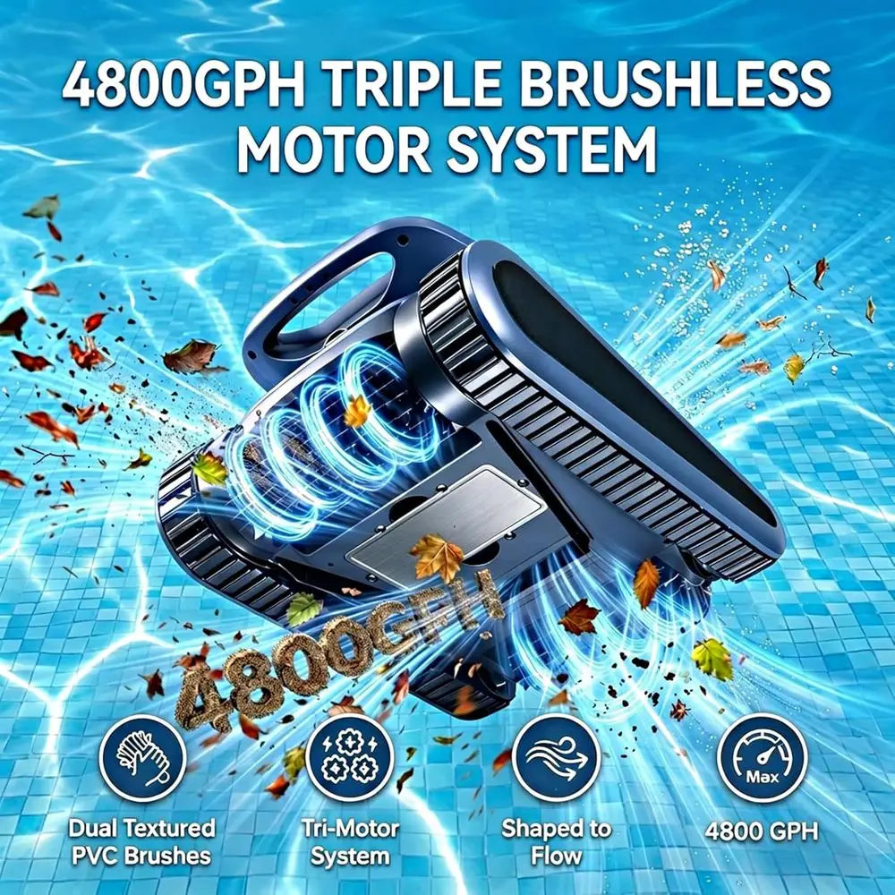 Robot aspirateur de piscine rechargeable