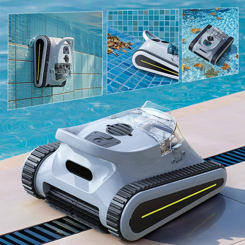 Robot nettoyeur de piscine automatique sans fil, système de filtration robotisé de haute qualité en stock dans l'UE pour piscines
