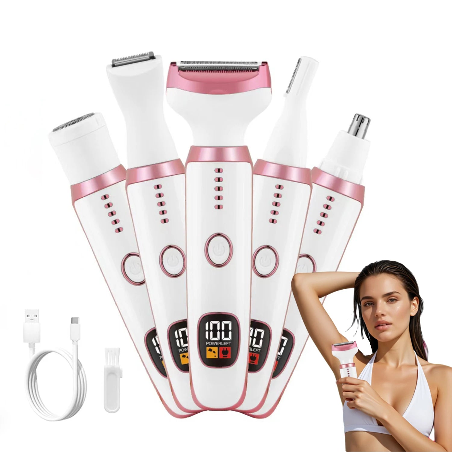 Épilateur à pince YTWO, rechargeable Type-C, sec/mouillé, corps/aisselles/maillot, CE/RoHS