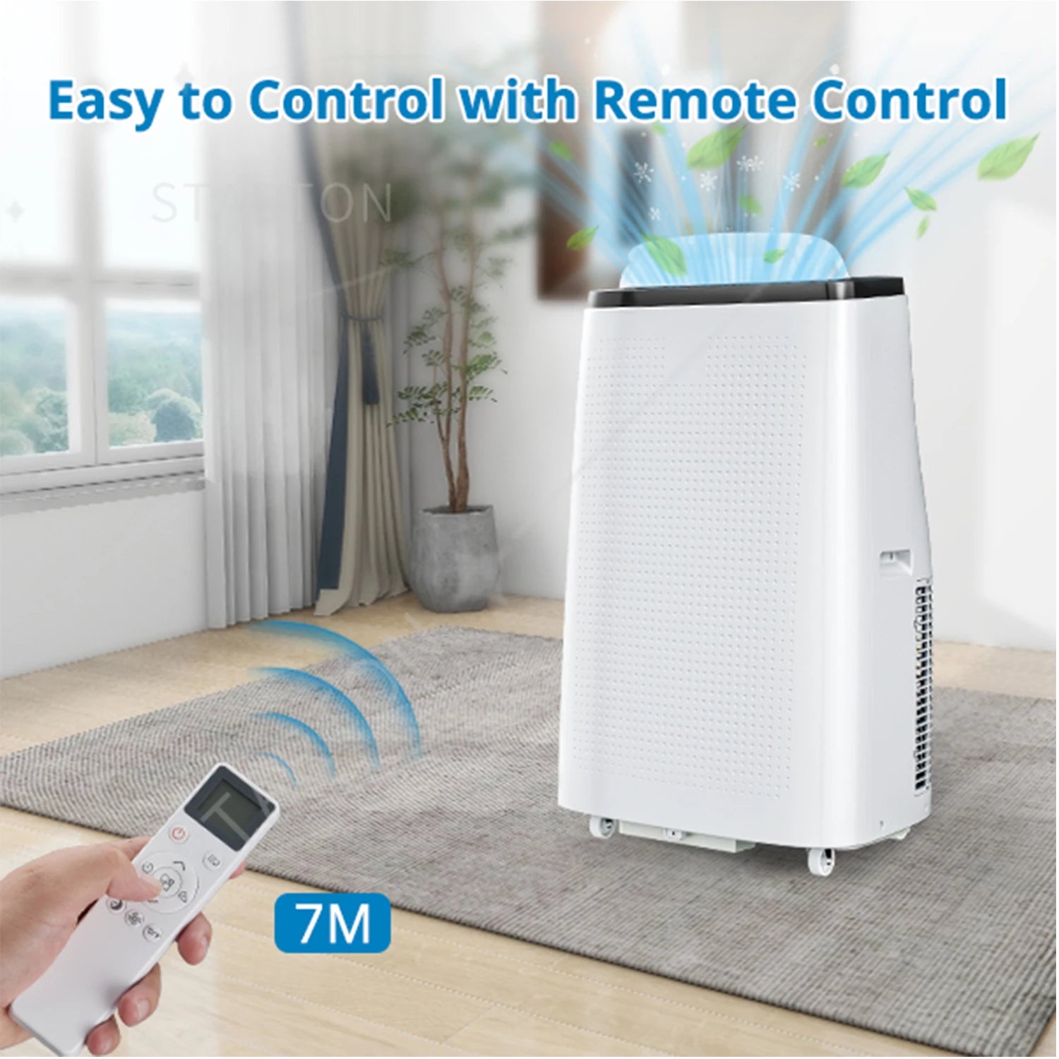 Climatiseur Mobile 14 000 BTU | Refroidit jusqu'à 750 pi², Déshumidificateur 3-en-1 et Télécommande