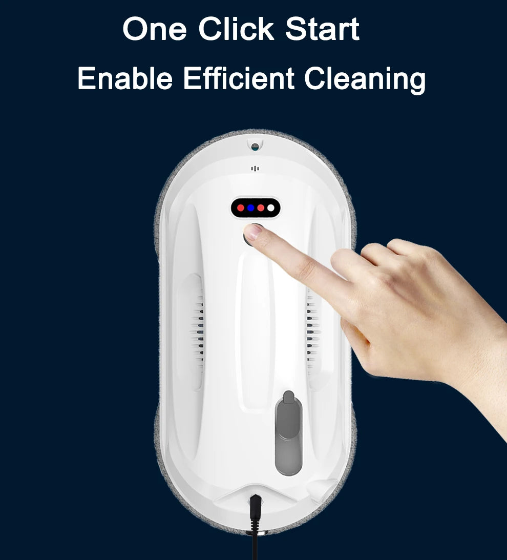 Robot nettoyeur de vitres Purerobo W-R4S : aspirateur robot ultra-fin à haute puissance d'aspiration pour le nettoyage des vitres de la maison