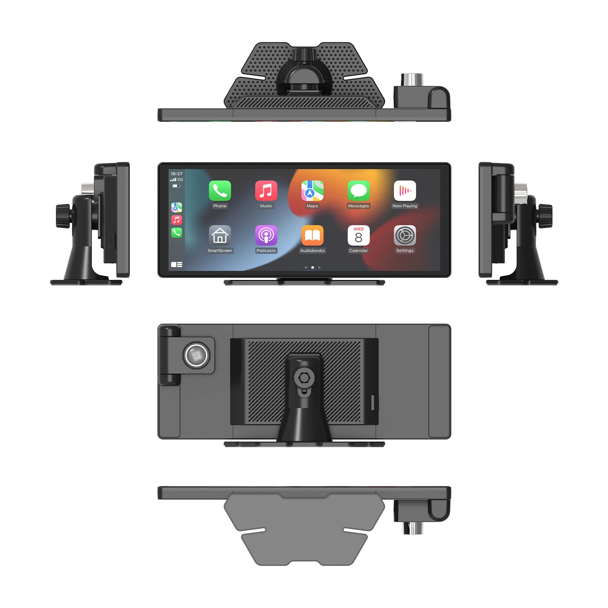 Moniteur Voiture 11,3" 4K | CarPlay Sans Fil, Android Auto, DVR, GPS et Caméra de Recul