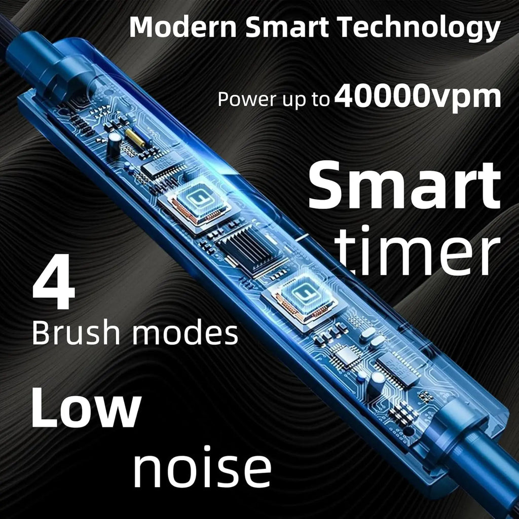 Brosse à Dents Électrique Forme U 360° | Nettoyage Automatique Ultrasonique et Blanchiment Dentaire