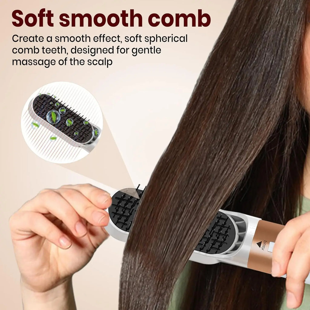 Brosse à air chaud et sèche-cheveux 5 en 1, 110 000 tr/min, ions négatifs, bouclage et lissage