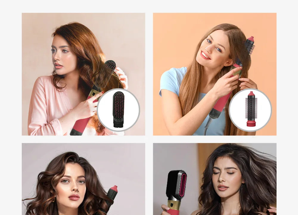 Sèche-cheveux automatique transfrontalier 5 en 1, peigne, lisseur multifonction, fer à friser, trois fonctions pour une coiffure révolutionnaire