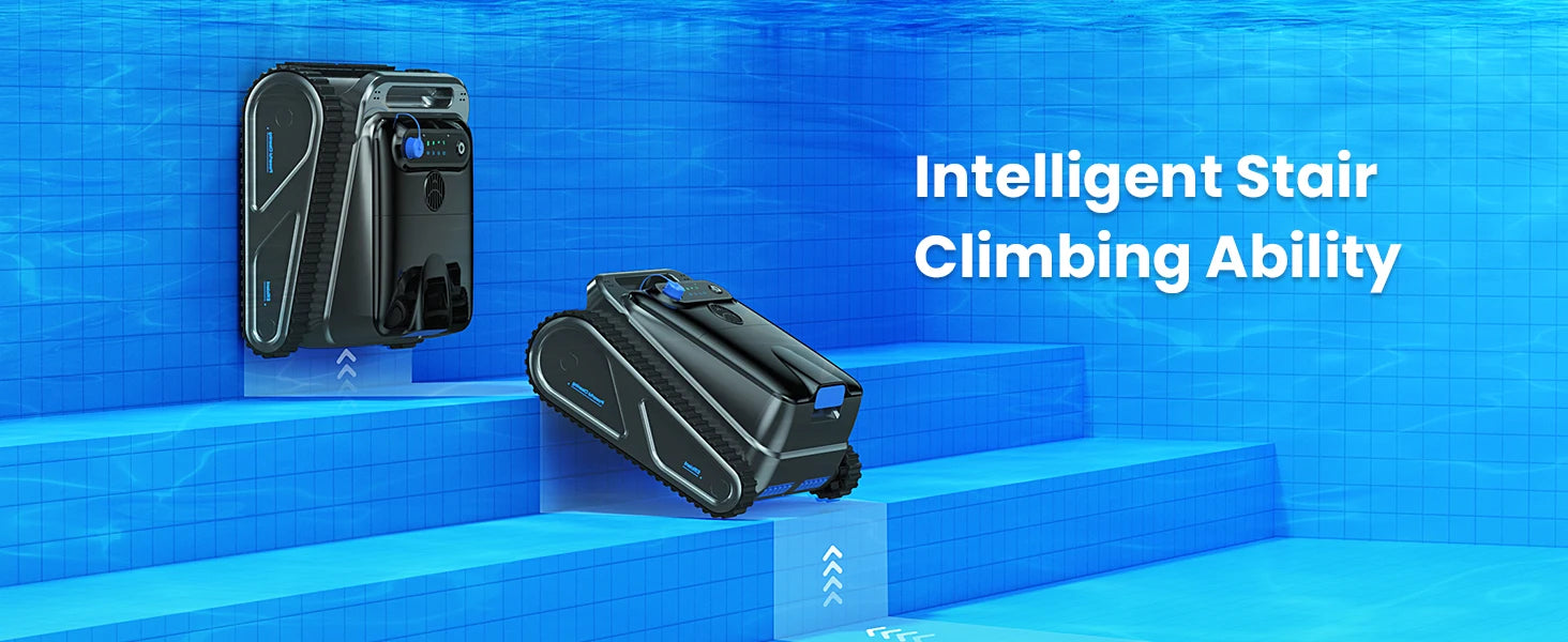 Vastorm 2026 Robot nettoyeur de piscine Y50S amélioré : autonomie de 130 minutes, stationnement automatique, puissant, sans fil, nettoyage automatique des sols et des parois.