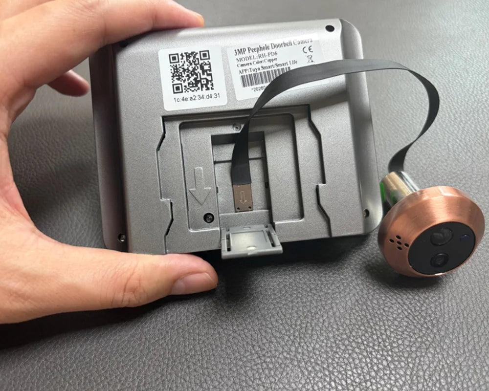 Judas Numérique Wi-Fi 3 MP | Caméra PIR, Application Tuya SmartLife et Batterie Rechargeable