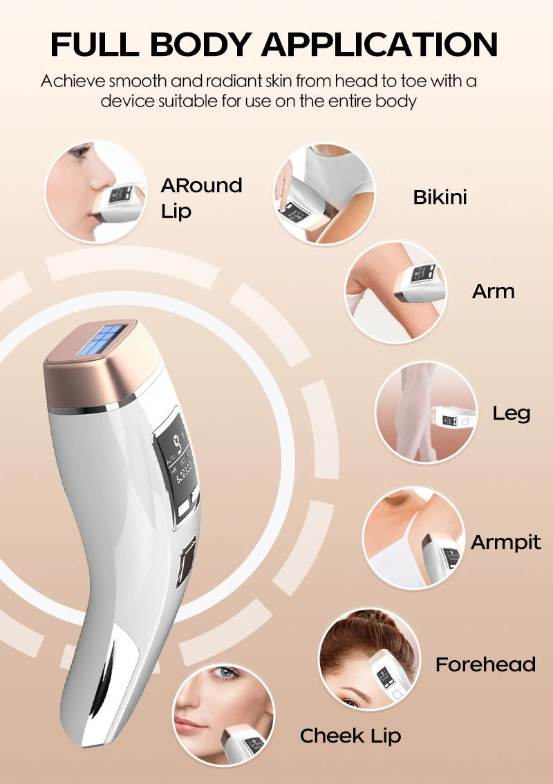Épilateur laser/IPL Vancostar, 999 900 flashs, épilation/rajeunissement/acné 3 en 1, refroidissement, CE/FCC