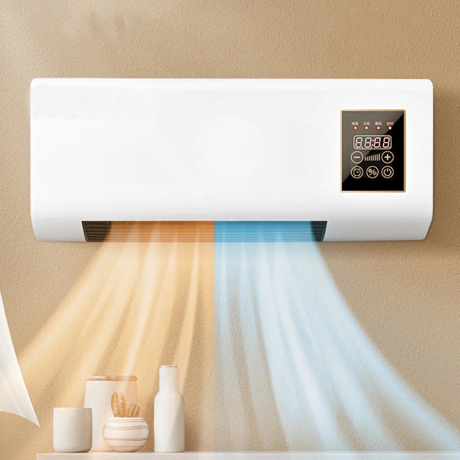 Mini climatiseurs muraux à température constante avec télécommande pour salon