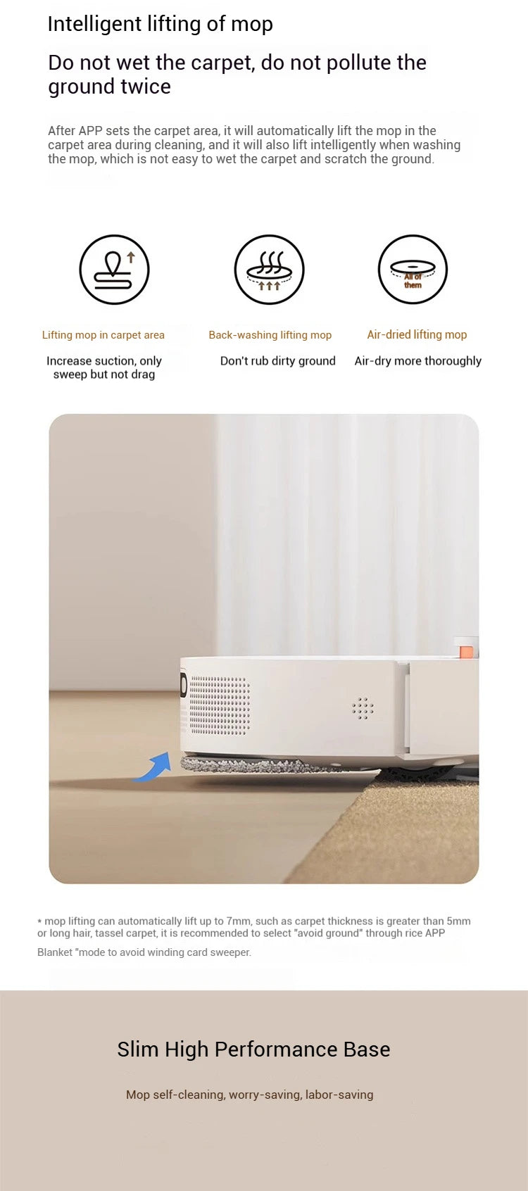 Robot aspirateur XIAOMI MIJIA H40 : nettoyage intelligent de la maison, balayage rotatif haute vitesse, aspiration cyclonique 10 000 Pa, laser LDS