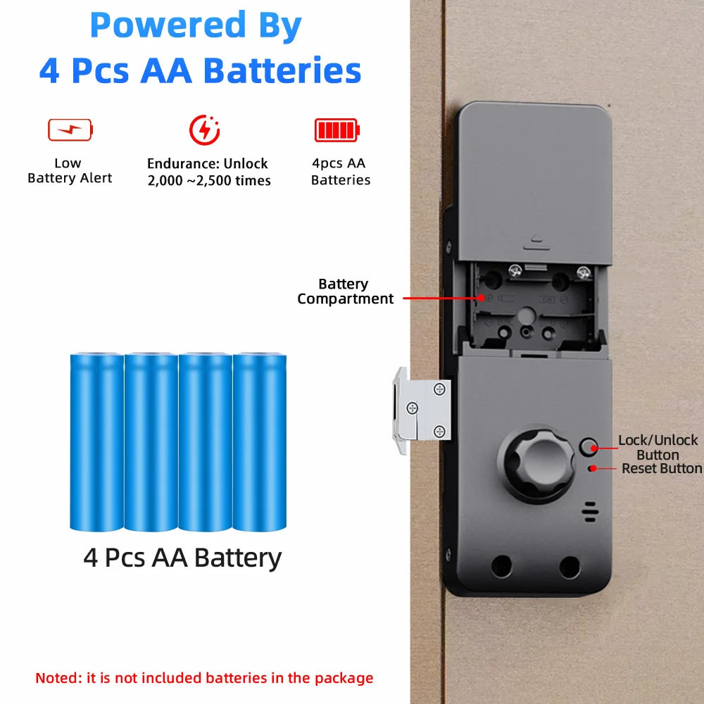 Serrure Intelligente RAYKUBE G18 pour Porte Vitre | Tuya, Empreinte Digitale, Carte et Mot de Passe