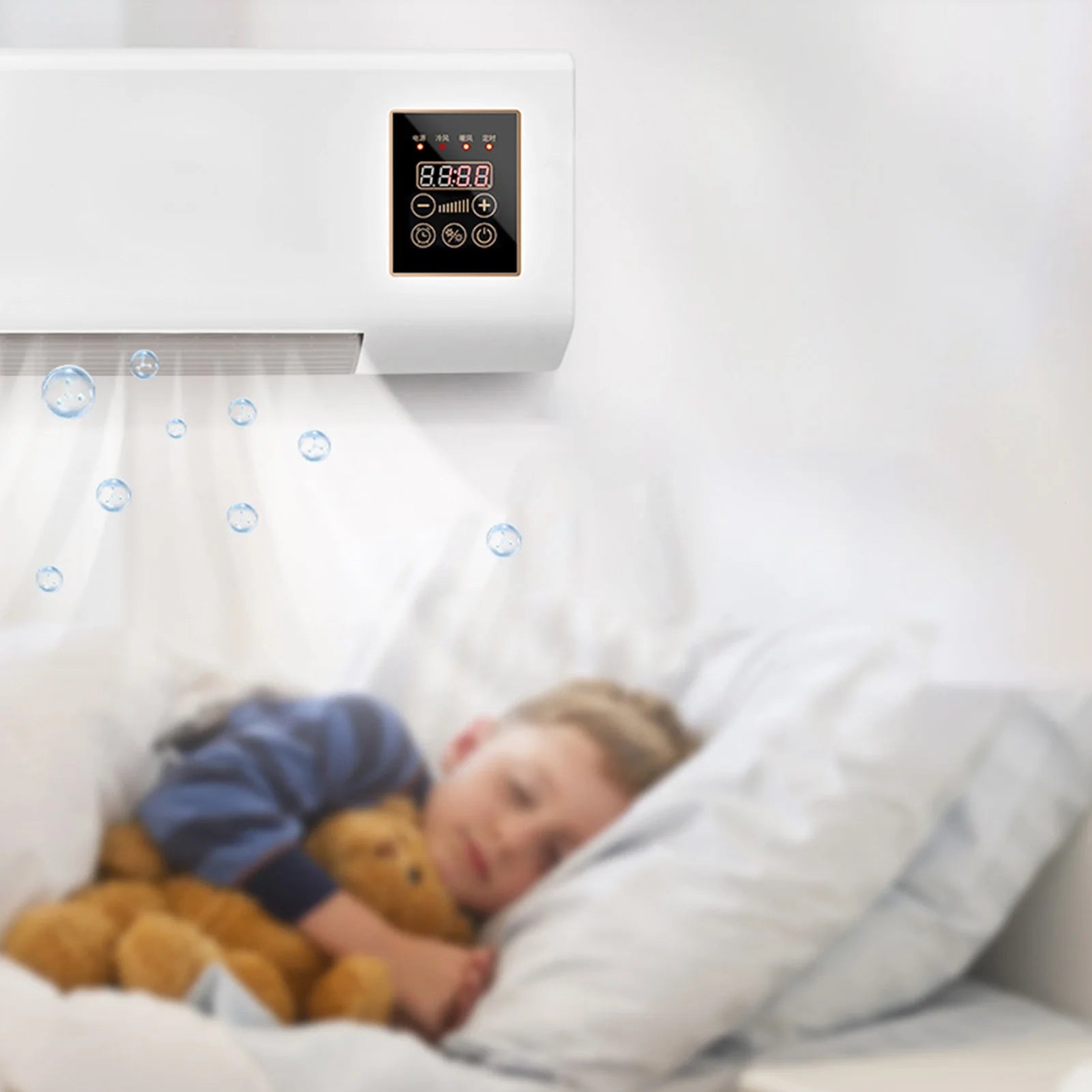 Mini climatiseurs muraux à température constante avec télécommande pour salon