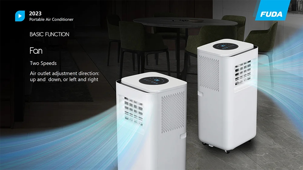 Climatiseur portable, ventilateur de refroidissement 9000 BTU, petit format, de qualité, intelligent, pour la maison.