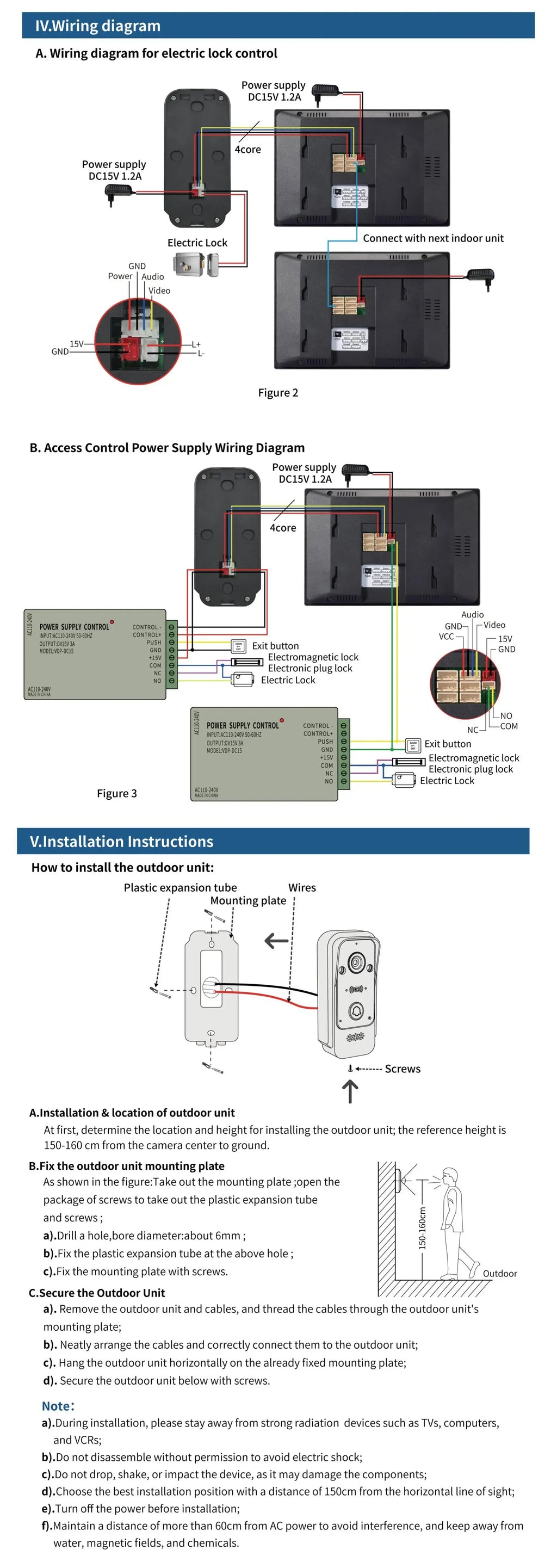 Sonnette vidéo connectée ANJIELO Tuya avec système d'alarme et caméra de surveillance, déverrouillage RFID
