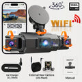 Caméra embarquée GMAIPOP WiFi 4 canaux 1080p, capteur Sony IMX307, vision nocturne, enregistrement en boucle