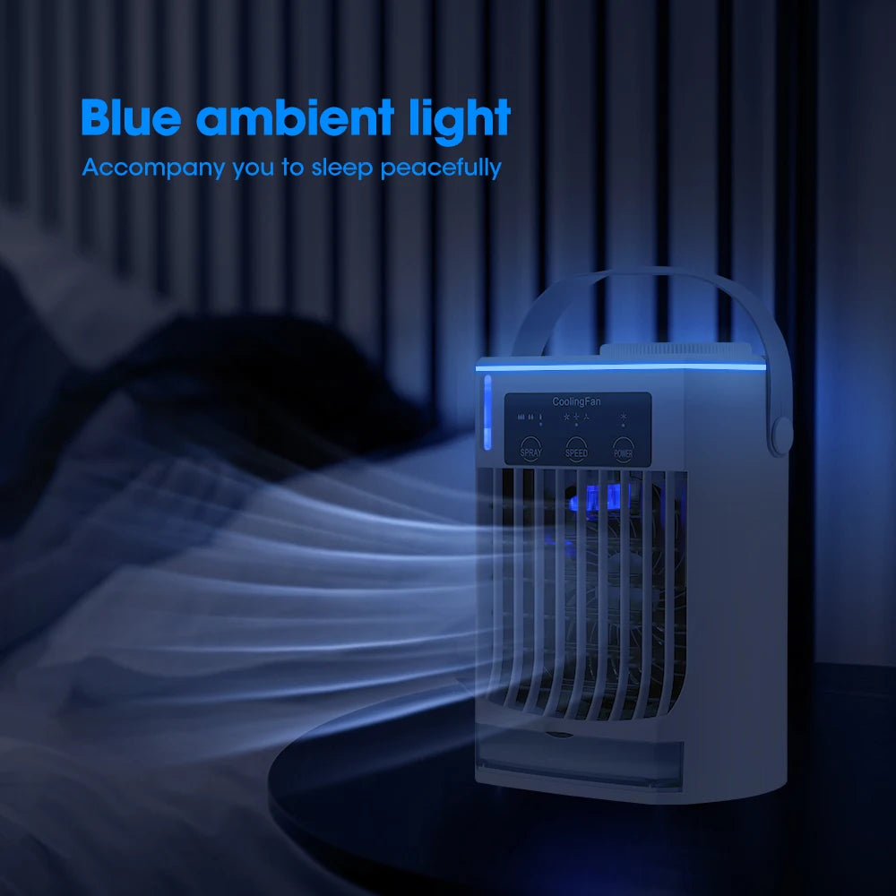 Rafraîchisseur d'Air Portable | Climatiseur Compact Rechargeable avec Brumisateur et Humidificateur