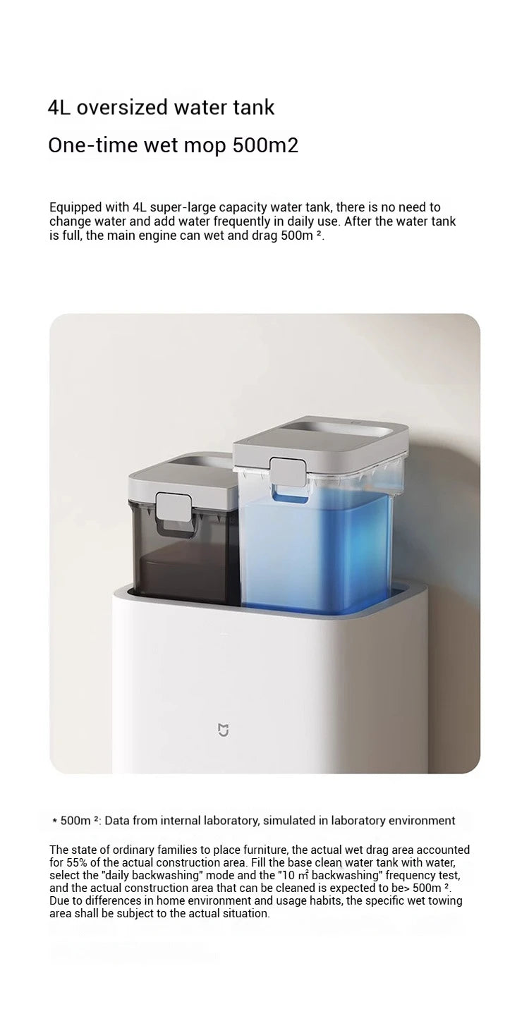 Robot aspirateur XIAOMI MIJIA H40 : nettoyage intelligent de la maison, balayage rotatif haute vitesse, aspiration cyclonique 10 000 Pa, laser LDS