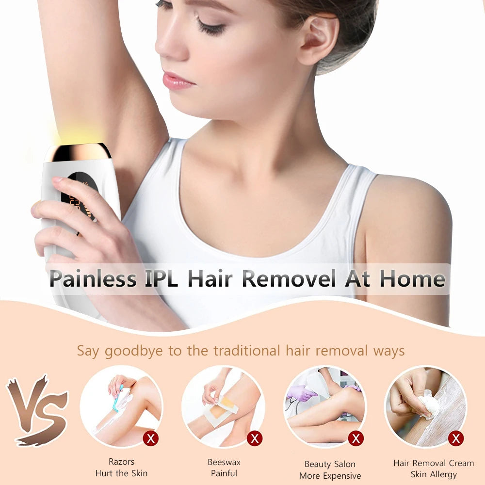 Appareil IPL Professionnel 999 999 Flashs | Épilation Durable et Indolore pour Femmes à Domicile