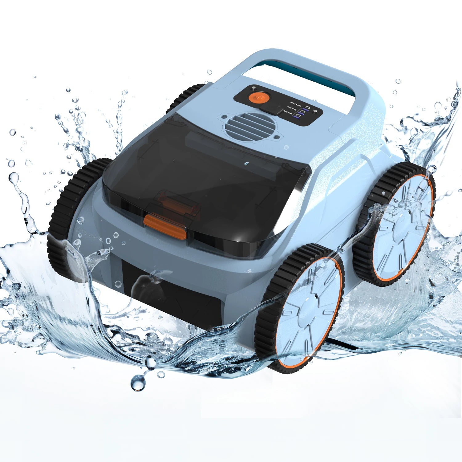 Aspirateur de piscine avec une autonomie jusqu'à 180 minutes, robot nettoyeur de piscine hors sol pour piscines enterrées jusqu'à 185 m² (2000 pi²).