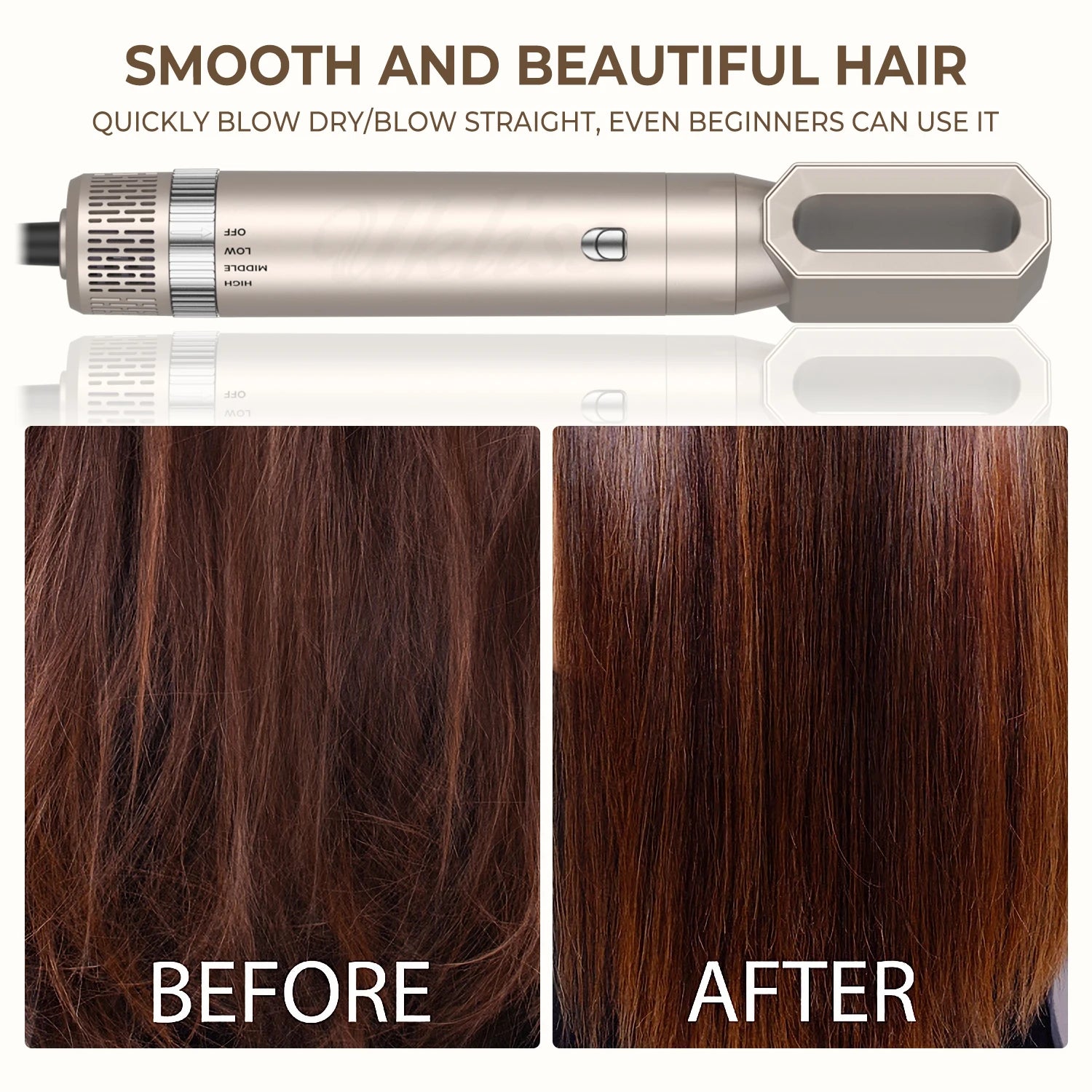 Sèche-cheveux UKLISS, certifié CE/FCC/UL, 100-240 V universel, ionique