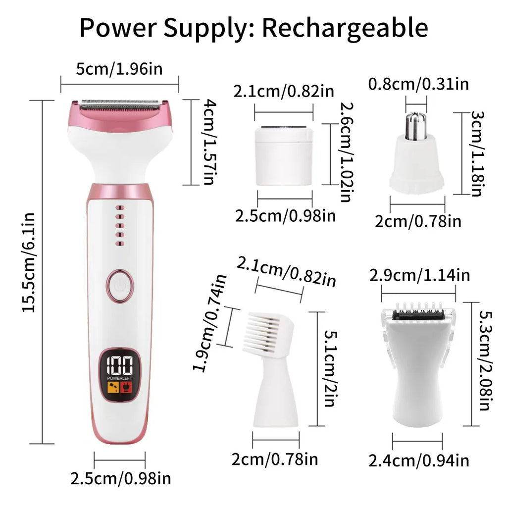 Épilateur à pince YTWO, rechargeable Type-C, sec/mouillé, corps/aisselles/maillot, CE/RoHS