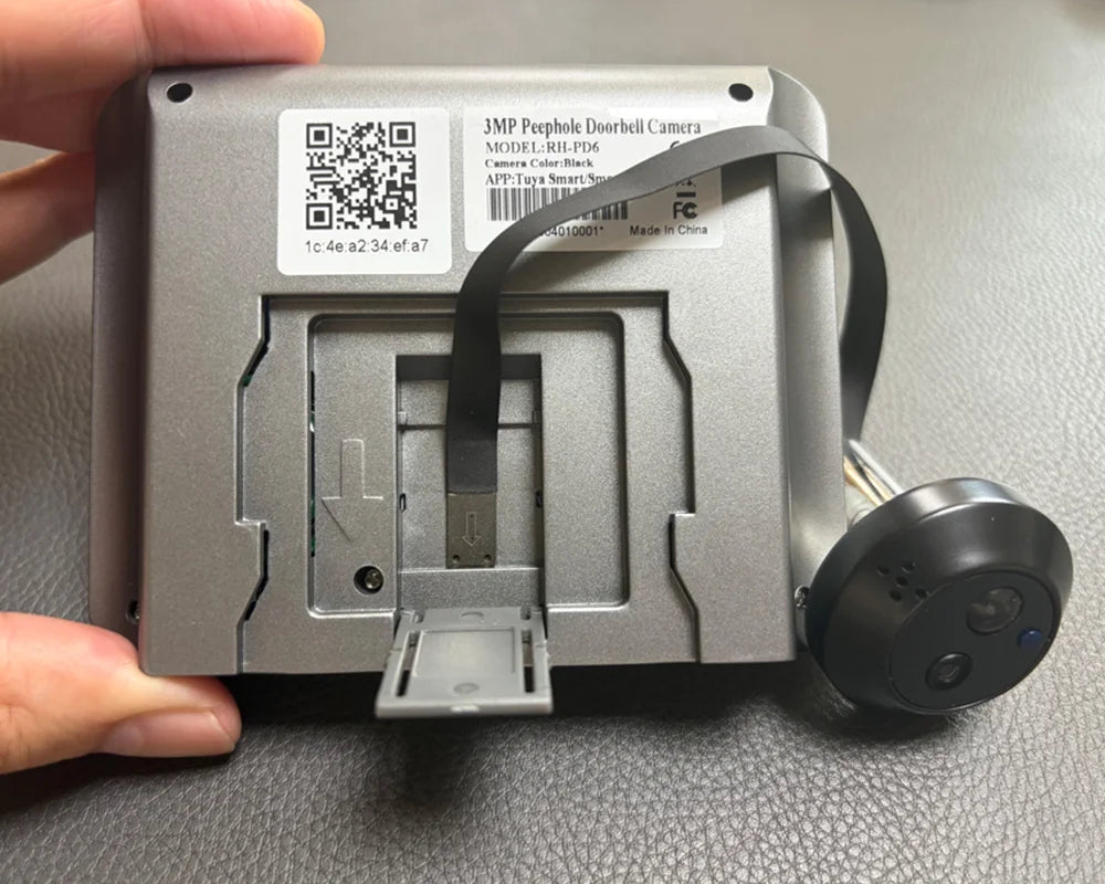 Judas Numérique Wi-Fi 3 MP | Caméra PIR, Application Tuya SmartLife et Batterie Rechargeable