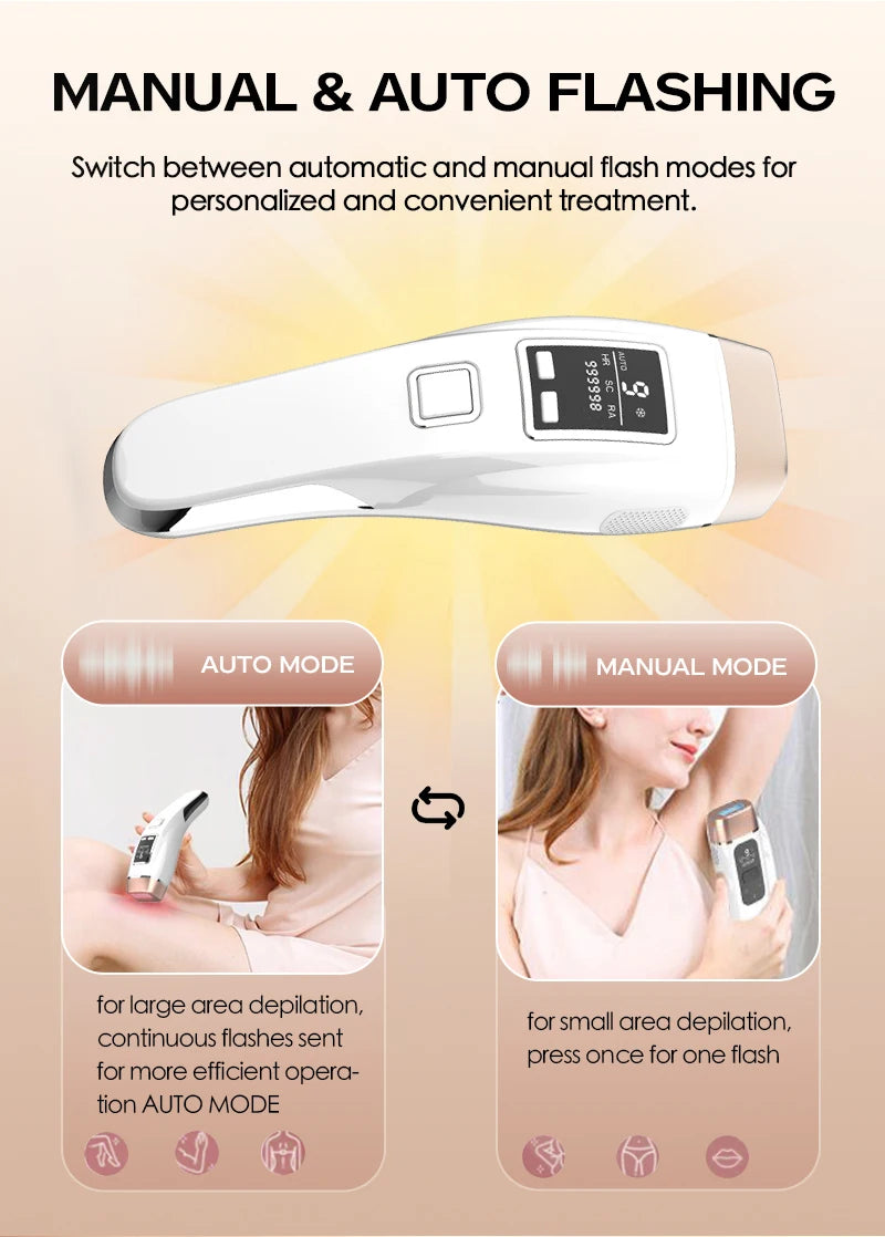 Épilateur laser/IPL Vancostar, 999 900 flashs, épilation/rajeunissement/acné 3 en 1, refroidissement, CE/FCC