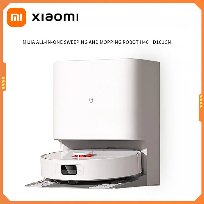 Robot aspirateur XIAOMI MIJIA H40 : nettoyage intelligent de la maison, balayage rotatif haute vitesse, aspiration cyclonique 10 000 Pa, laser LDS