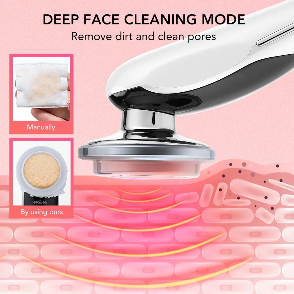 Masseur Facial 7-en-1 EMS & LED | Appareil de Beauté Anti-Âge pour Lifting et Raffermissement du Visage