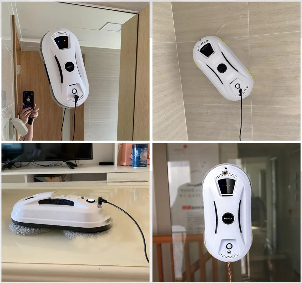 Robot nettoyeur de vitres PuRuikai N361, cordon 5 m, certifié CE, prix UE