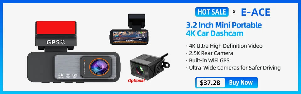Caméra embarquée HD 1080p tactile avec vision nocturne, enregistreur vidéo pour véhicule, enregistreur de conduite avant et arrière.