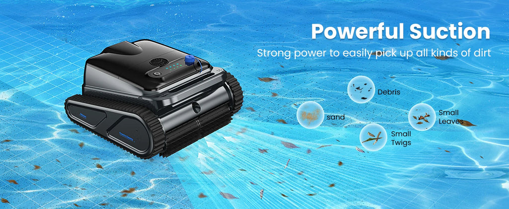 Vastorm 2026 Robot nettoyeur de piscine Y50S amélioré : autonomie de 130 minutes, stationnement automatique, puissant, sans fil, nettoyage automatique des sols et des parois.