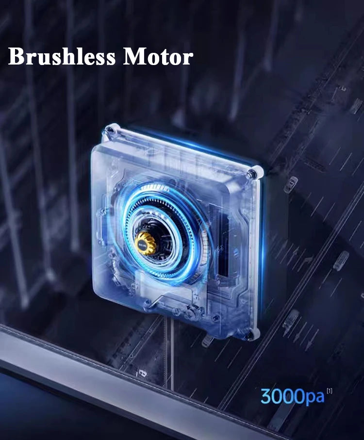 Robot nettoyeur de vitres à double jet d'eau, aspiration puissante automatique, système anti-chute pour le lavage des vitres extérieurs, télécommande