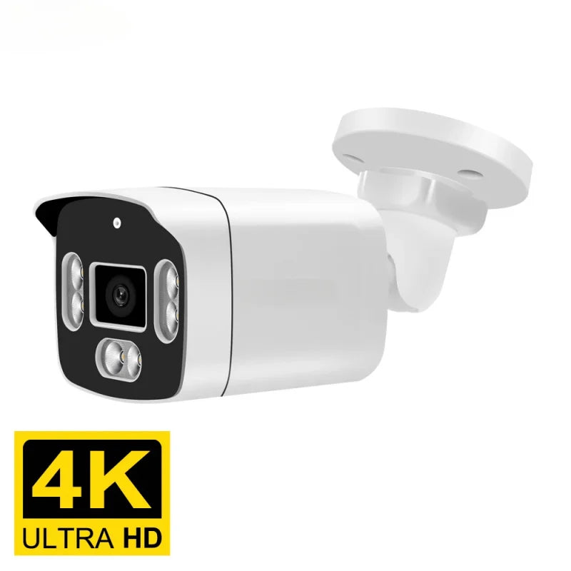 Caméra IP 4K 8MP, caméra extérieure étanche AHD 4MP, audio bidirectionnel, vision nocturne couleur, système de surveillance domestique